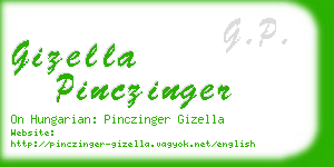 gizella pinczinger business card